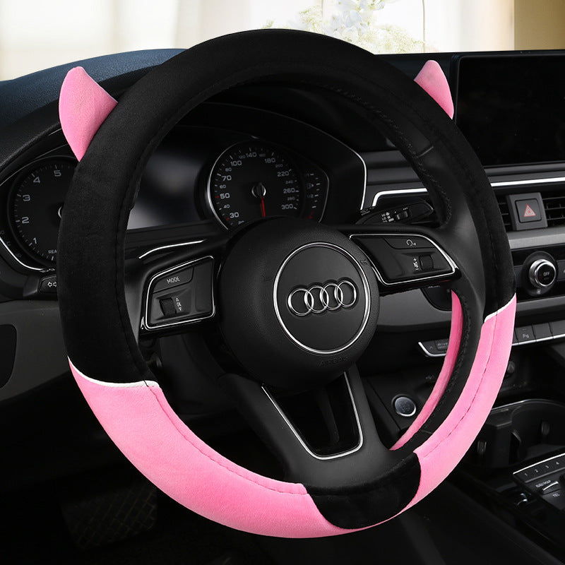 Car Steering Wheel Cover Cartoon Cute Gloves